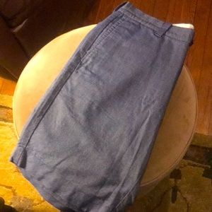 J crew chambray men’s chino flat front shorts